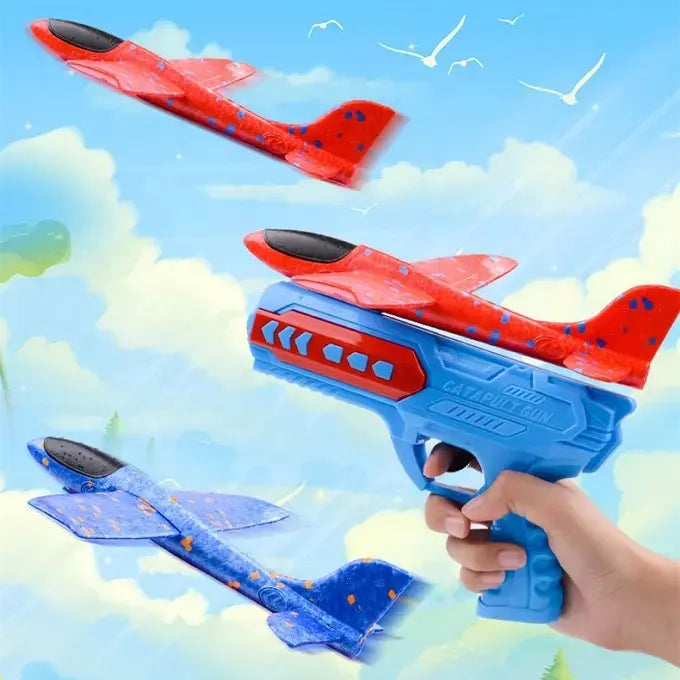 Airplane Toy Flying Toy for Kids One-Click Ejection Mode Glider Catapult Plane Regular