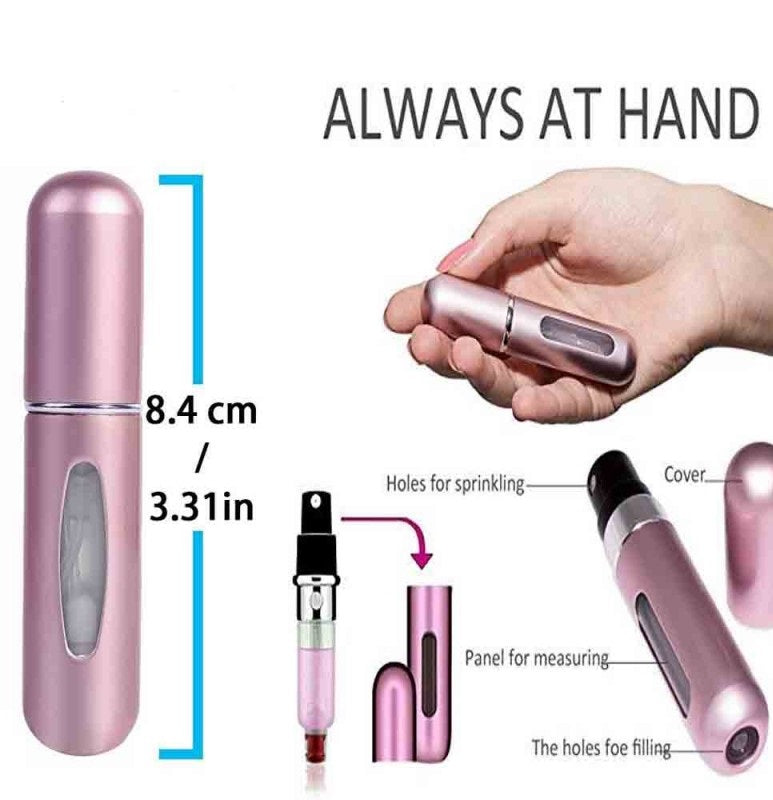 Perfume Refillable Spray Bottles Atomizer (5ml) Purse, Pocket Luggage Travel Size