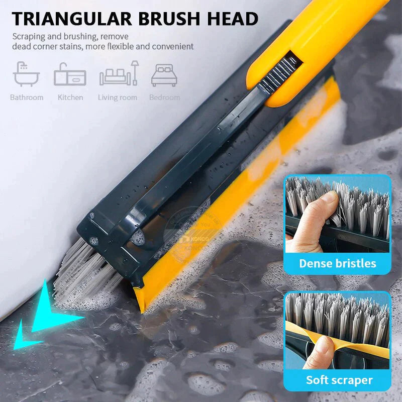 2 In 1 Floor Cleaning Brush with Soft Scraper
