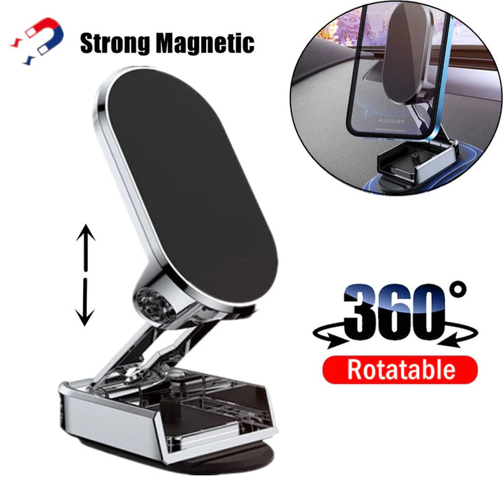 🔥 Alloy Folding Magnetic Car Phone Holder