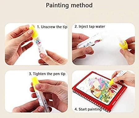 Magic Water Color Painting Book with Pen (Mix/Random color)