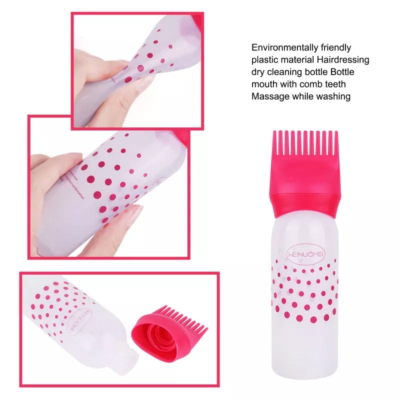 Hair Oil Applicator Comb Bottle